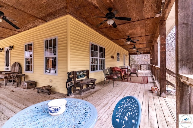 25733 Macks Ave, Warsaw, MO 65355 - deck with ceiling fan and outdoor dining area