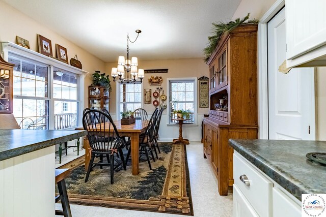 25733 Macks Ave, Warsaw, MO 65355 - dining space featuring a notable chandelier and baseboards