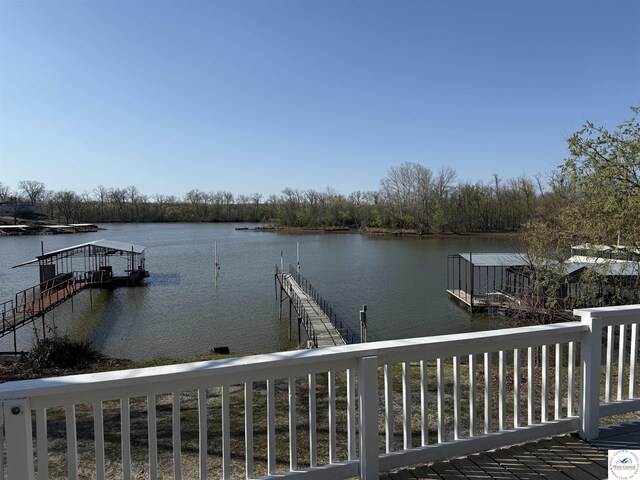 19242 Quail Rd, Warsaw, MO 65355 - dock area featuring a water view