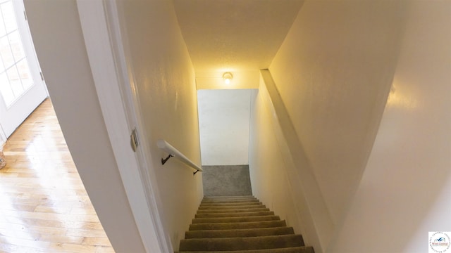 1903 E Alfresco St, Clinton, MO 64735 - stairway featuring wood finished floors