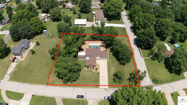 1903 E Alfresco St, Clinton, MO 64735 - aerial view of property's location with property parcel outlined