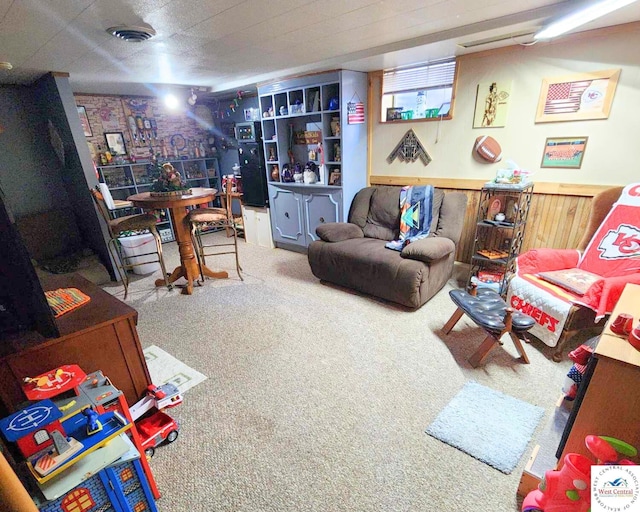 view of carpeted living room