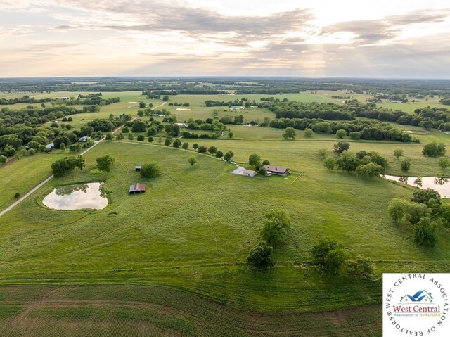 662 W 6th St, Schell City, MO 64783 - aerial view at dusk of a view of countryside