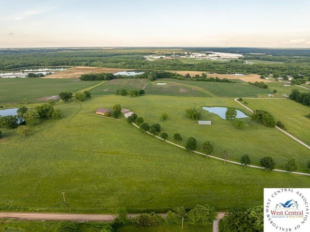 662 W 6th St, Schell City, MO 64783 - aerial view at dusk of a water view and a view of countryside
