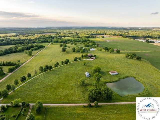 662 W 6th St, Schell City, MO 64783 - aerial view at dusk of a view of rural / pastoral area and a water view