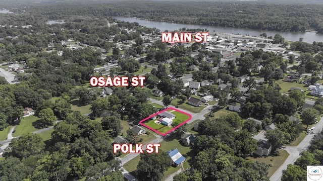 416 W Osage St, Warsaw, MO 65355 - view of property location featuring a large body of water and property parcel outlined