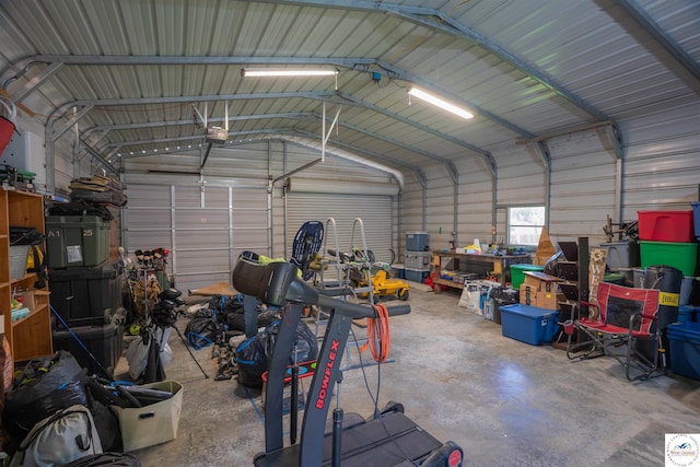 416 W Osage St, Warsaw, MO 65355 - garage featuring metal wall