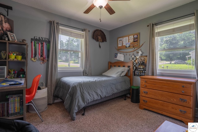 416 W Osage St, Warsaw, MO 65355 - bedroom with carpet flooring and ceiling fan