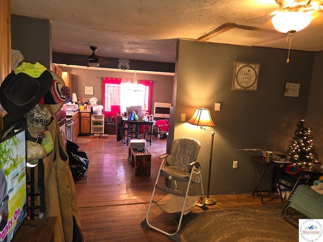 31591 Spring Ave, Warsaw, MO 65355 - interior space with a textured ceiling and hardwood / wood-style floors