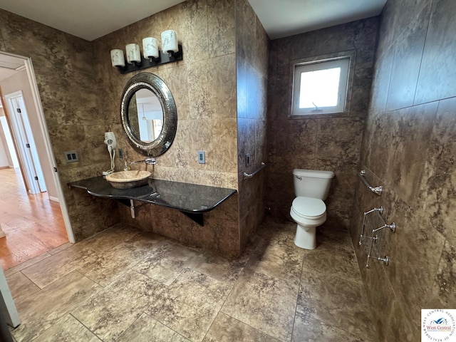 bathroom with toilet and a sink