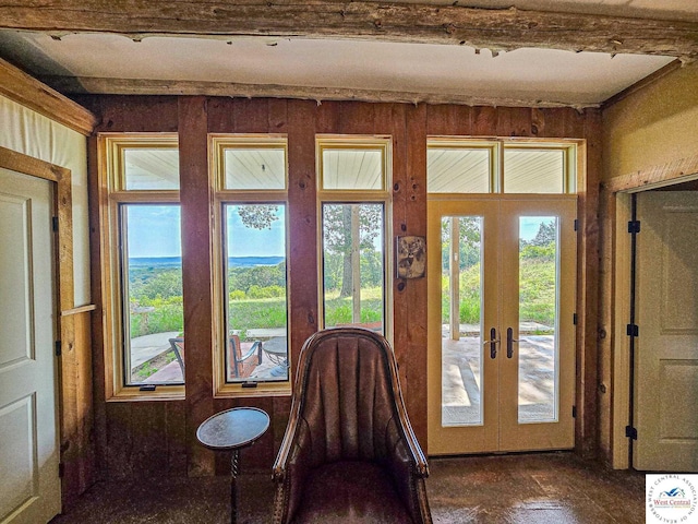 entryway with french doors
