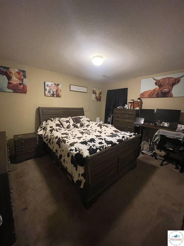 725 N Max Stevens St, Adrian, MO 64720 - bedroom featuring carpet floors and a textured ceiling