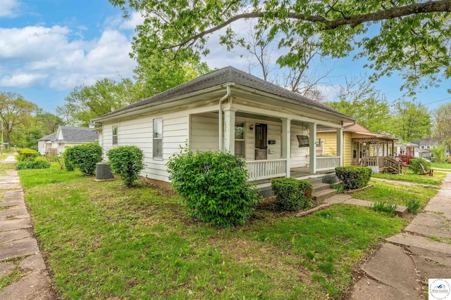 view of home's exterior with covered porch