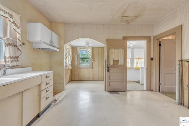 bathroom featuring vanity and concrete floors