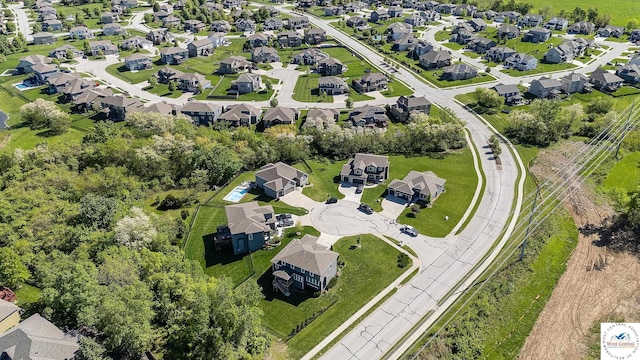 aerial overview of property's location featuring nearby suburban area
