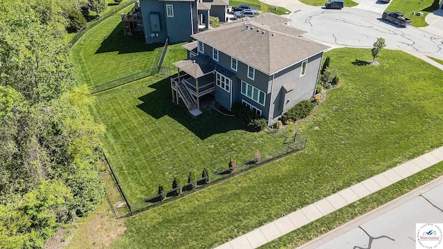 aerial view of property and surrounding area