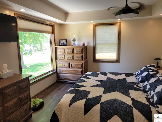 31150 Highview Rd, Edwards, MO 65326 - bedroom featuring dark wood-type flooring and recessed lighting