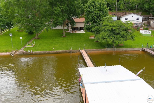 31150 Highview Rd, Edwards, MO 65326 - dock featuring a water view and a yard