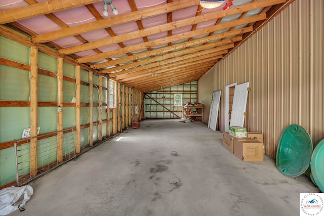 20390 Kindle Rd, Warsaw, MO 65355 - miscellaneous room with unfinished concrete floors and a garage