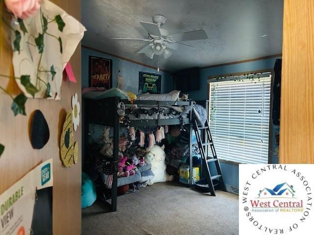 214 SE State St, Milan, MO 63556 - bedroom featuring carpet and a ceiling fan