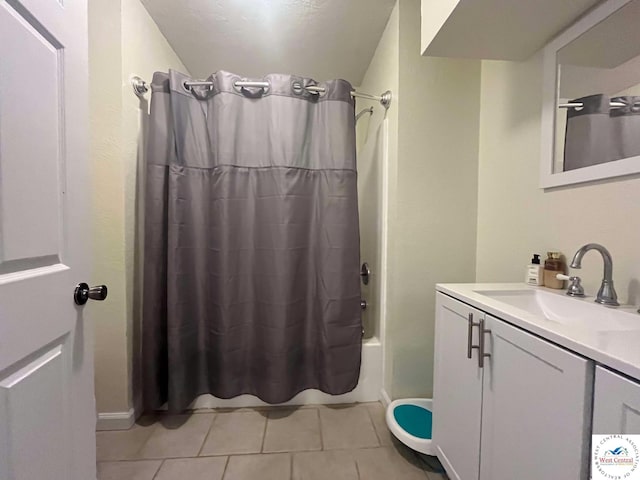 100 NW 4343 P Ln, Clinton, MO 64735 - full bathroom featuring vanity, shower / bath combo, and tile patterned floors