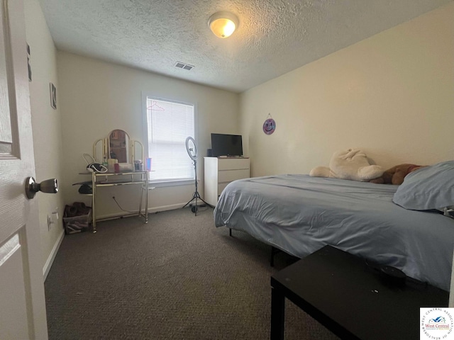 100 NW 4343 P Ln, Clinton, MO 64735 - bedroom featuring a textured ceiling, visible vents, carpet, and baseboards