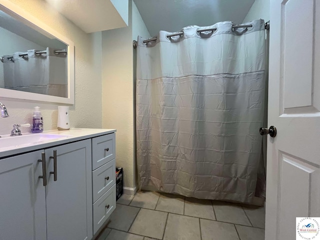 100 NW 4343 P Ln, Clinton, MO 64735 - full bath featuring tile patterned flooring, vanity, and a shower with shower curtain