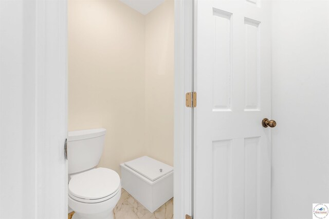 1715 Sycamore Dr, Sedalia, MO 65301 - bathroom with toilet and marble finish floor