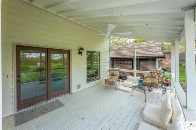 1715 Sycamore Dr, Sedalia, MO 65301 - wooden terrace featuring french doors