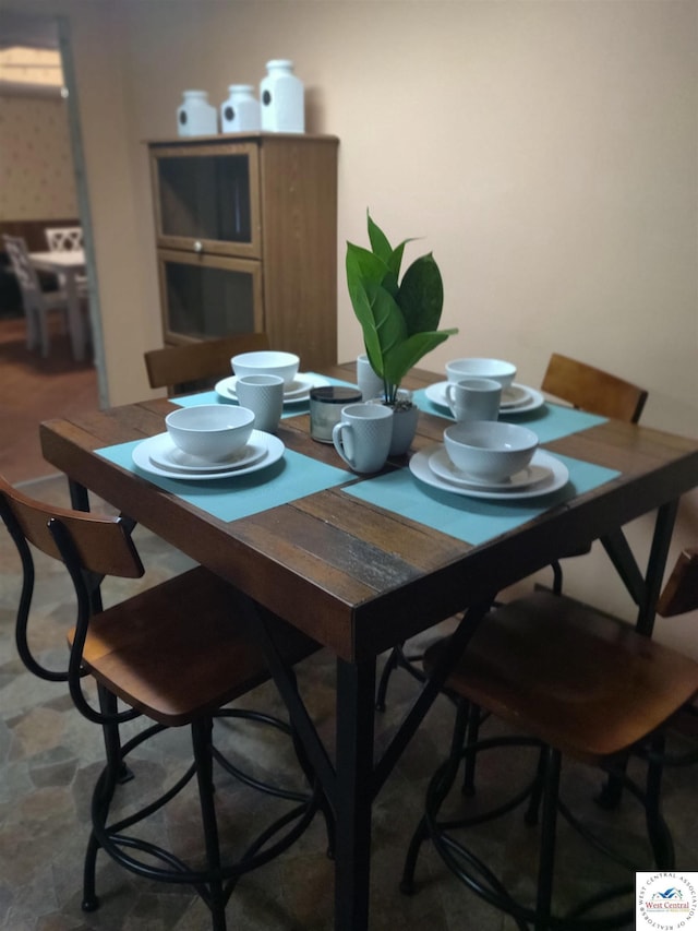 view of dining space