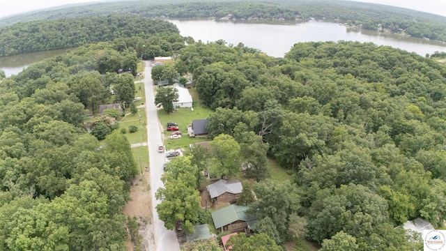 29193 Roundhouse Ave, Lincoln, MO 65338 - drone / aerial view of a nearby body of water and a heavily wooded area