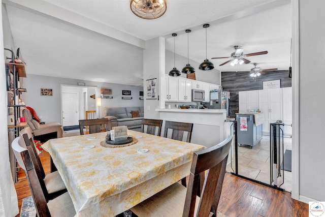 2510 Stephenson Ave, Sedalia, MO 65301 - dining room with a ceiling fan and light wood finished floors