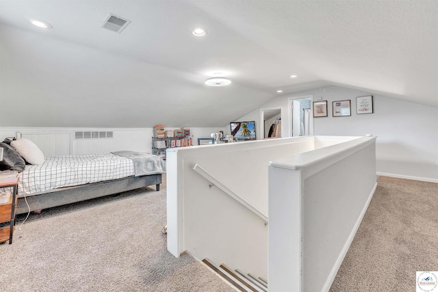 2510 Stephenson Ave, Sedalia, MO 65301 - bedroom with carpet flooring, lofted ceiling, recessed lighting, and baseboards