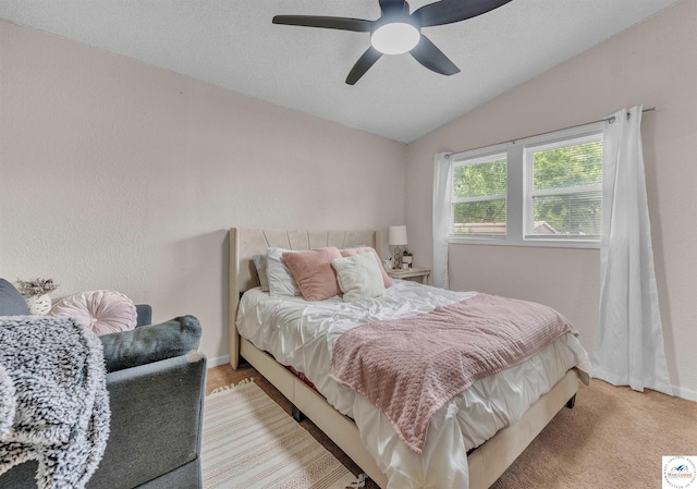 2510 Stephenson Ave, Sedalia, MO 65301 - bedroom featuring lofted ceiling, a ceiling fan, baseboards, and a textured ceiling