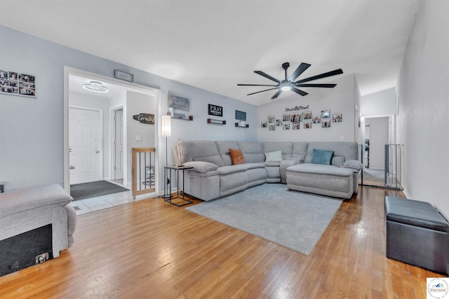 2510 Stephenson Ave, Sedalia, MO 65301 - living room featuring ceiling fan and light wood-style floors