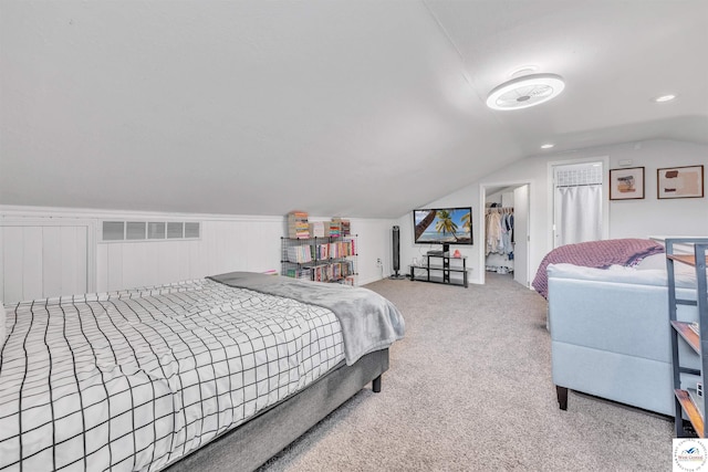 2510 Stephenson Ave, Sedalia, MO 65301 - carpeted bedroom featuring lofted ceiling and a spacious closet