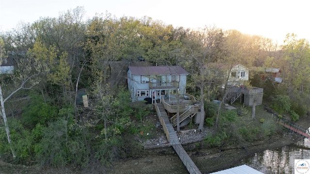 31560 Branch Ave, Warsaw, MO 65355 - birds eye view of property with a water view