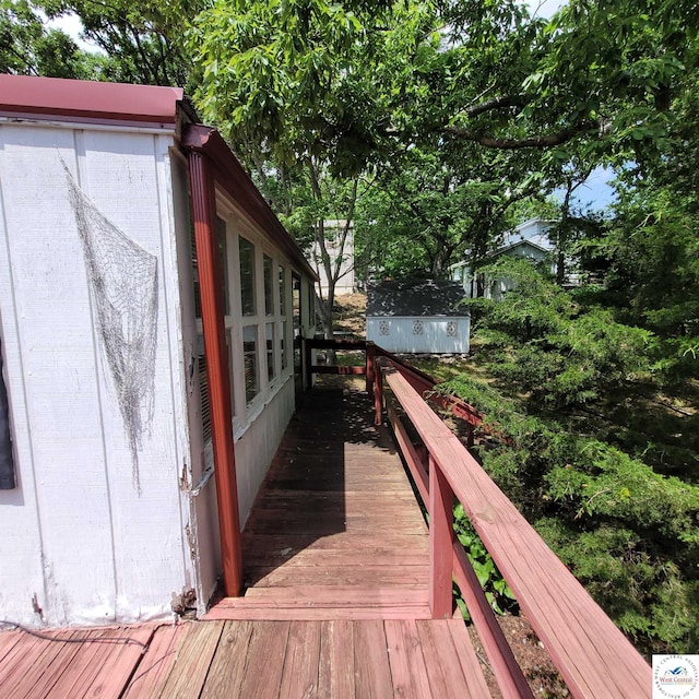 view of wooden deck