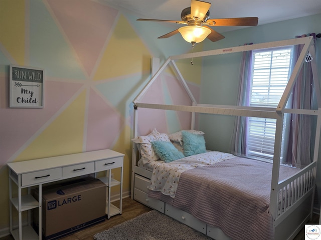 1010 NW Scenic Dr, Grain Valley, MO 64029 - bedroom featuring ceiling fan