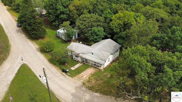 21609 Valley Rd, Warsaw, MO 65355 - bird's eye view featuring a forest view