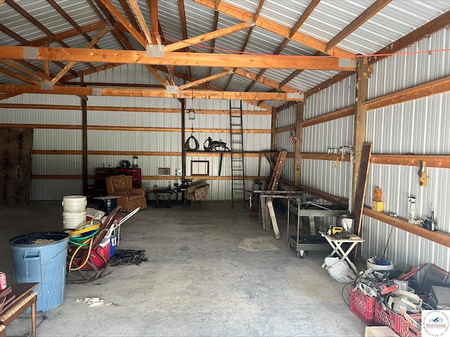 21609 Valley Rd, Warsaw, MO 65355 - garage with metal wall