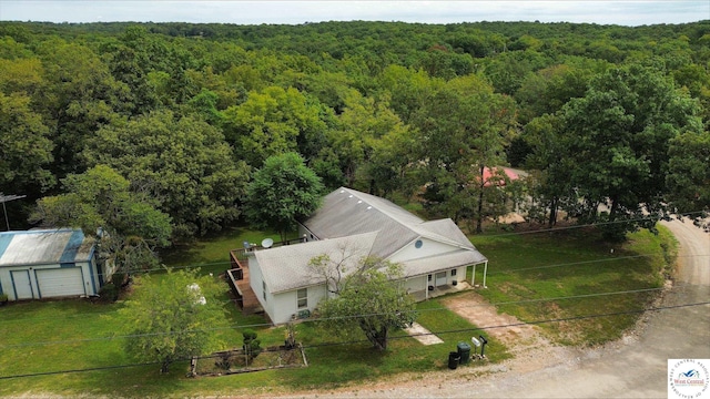 21609 Valley Rd, Warsaw, MO 65355 - drone / aerial view featuring a view of trees