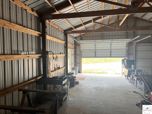 21609 Valley Rd, Warsaw, MO 65355 - garage with metal wall