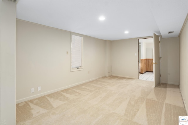 5900 Apple Rd, Sedalia, MO 65301 - interior space featuring light colored carpet, visible vents, recessed lighting, and baseboards