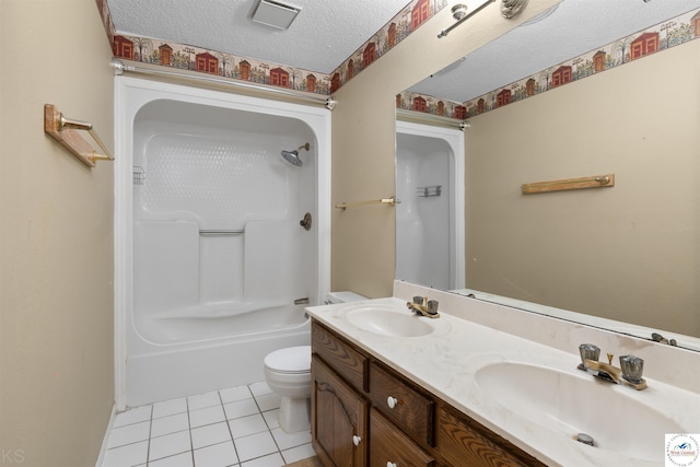 5900 Apple Rd, Sedalia, MO 65301 - bathroom with tile patterned floors, toilet, double vanity, and a sink