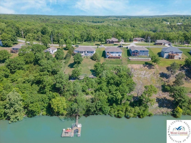 22714 Lake Dr, Warsaw, MO 65355 - drone / aerial view of a forest and a large body of water