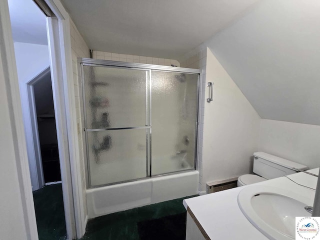 512 N Price Ln, Clinton, MO 64735 - bathroom with toilet, bath / shower combo with glass door, and vanity