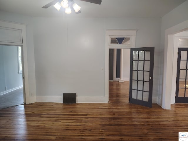 1105 Lay Ave, Warsaw, MO 65355 - spare room with hardwood / wood-style flooring and ceiling fan