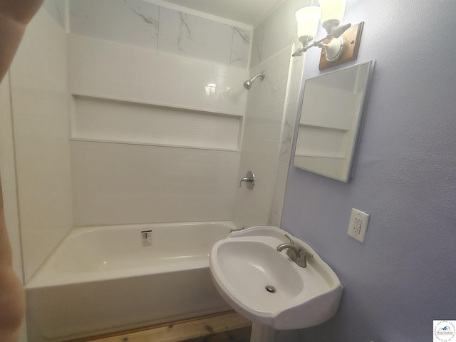 1105 Lay Ave, Warsaw, MO 65355 - full bathroom with a sink and tub / shower combination