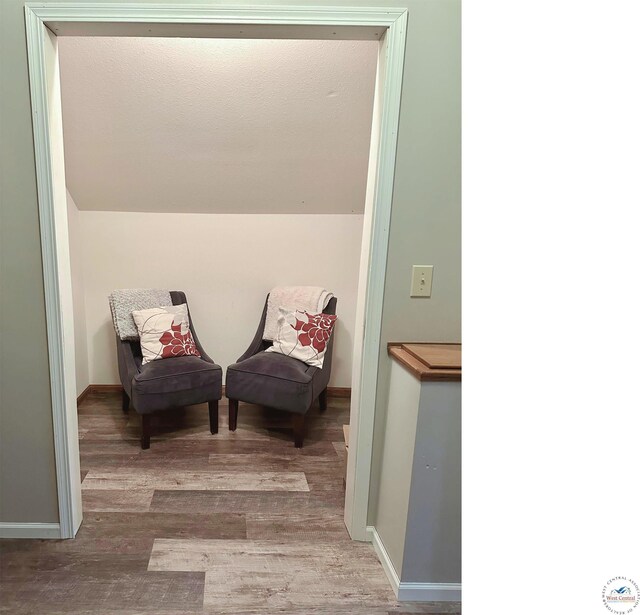 165 NE 100th Rd, Clinton, MO 64735 - sitting room with lofted ceiling, wood finished floors, and baseboards
